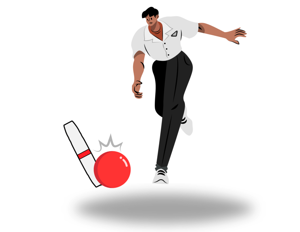 Animated decorative bowling.